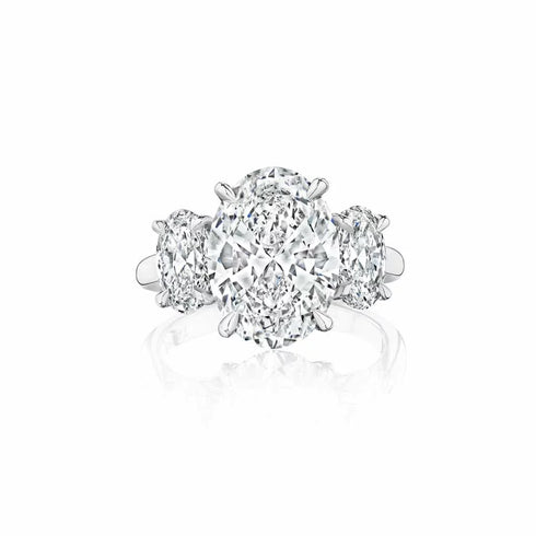Chunky Prong Oval Diamond Engagement Ring - 1